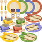 Wooden Play Dishes and Plates for Kids Kitchen Set Accessories | Cooking Toys by Beberolen