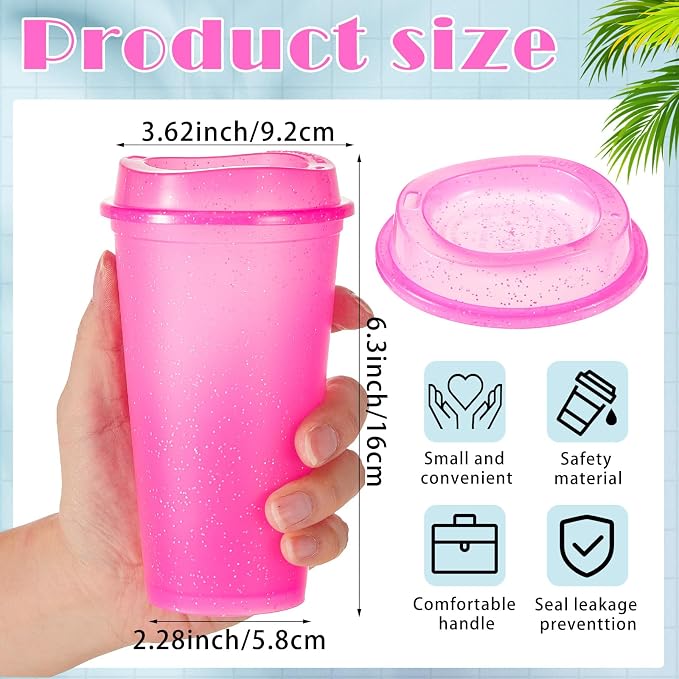 FillTouch 12 Pcs 16 oz Reusable Coffee Cups - Image 2