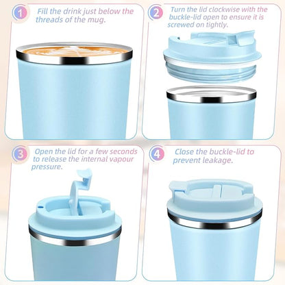 Insulated Travel Coffee Mug Reusable Coffee Tumbler Cup - Image 8