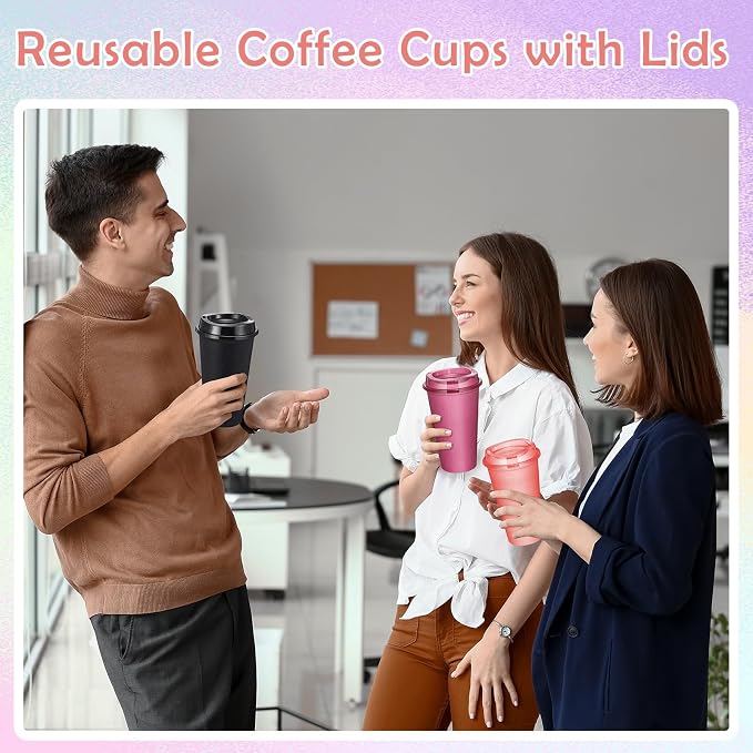 FillTouch 12 Pcs 16 oz Reusable Coffee Cups - Image 5