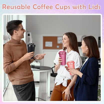 FillTouch 12 Pcs 16 oz Reusable Coffee Cups - Image 5
