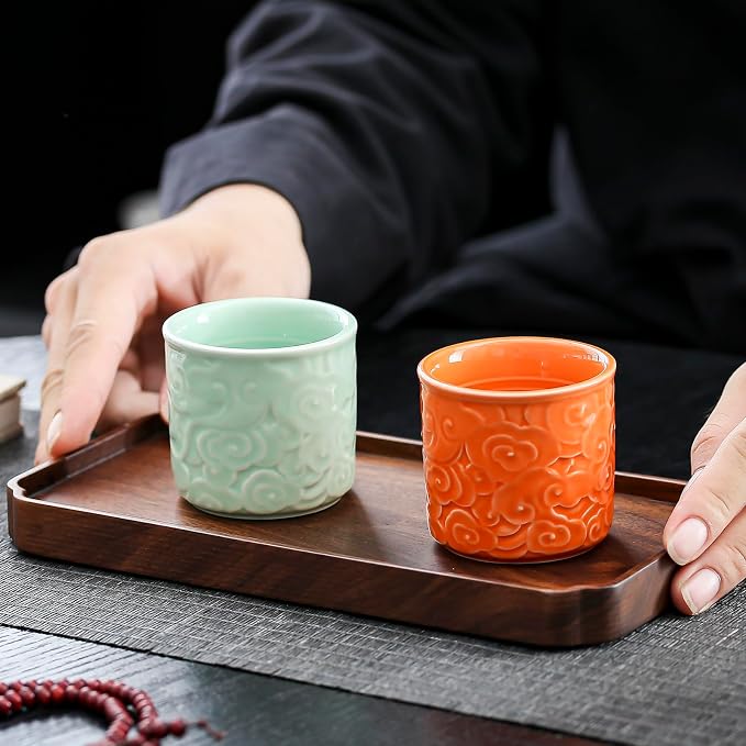 Ceramic Espresso Cups Set of 2-3oz Demitasse Cups - Image 7