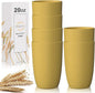 Wrova Wheat Straw Cups 6 PCS Good Alternative to Plastic Reusable Cups 20 oz by WROVA