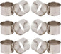 Handmade Round Hammered Silver Napkin Rings Holder for Dinning Table Parties Everyday, Set of 12