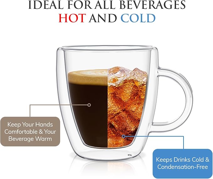 Mindful Design Double Wall Insulated Glasses Espresso Cups - Image 4