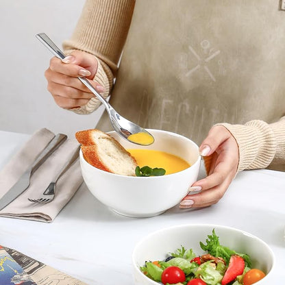 Selamica Ceramic Cereal Bowls set of 6, 24 oz Soup Bowls - Image 2