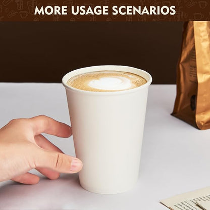 YEEHAW 16 oz 200 Pack White Disposable Paper Coffee Cups | - Image 6