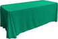 LA Linen Polyester Poplin Washable Rectangular Tablecloth, Stain and Wrinkle Resistant Table Cover 90x156, Fabric Table Cloth for Dinning, Kitchen, Party, Holiday 90 by 156-Inch, Jade