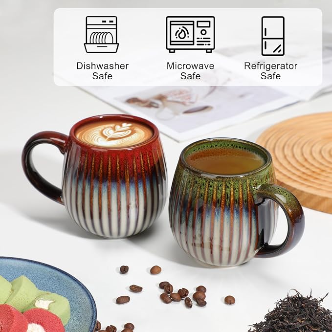 CosyCorner Ceramic Coffee Mugs, 17 oz Large Coffee Cups, Couple Coffee Mugs Set - Image 3