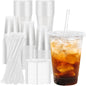Lamosi 100 Pack 16 oz Plastic Coffee Cups by BuyNow