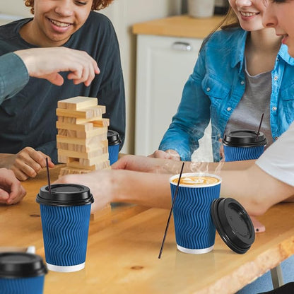 SIUQ 90 Pack 12 oz Disposable Coffee Cups - Image 5
