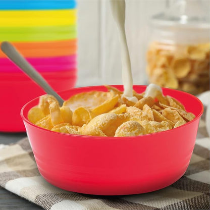 PLASKIDY Kids Plastic Bowls Set of 12, 10 Ounce Microwave Dishwasher Safe BPA - Image 4