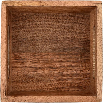 Square Burning Finish Mango Wood Napkin Holder - Image 3