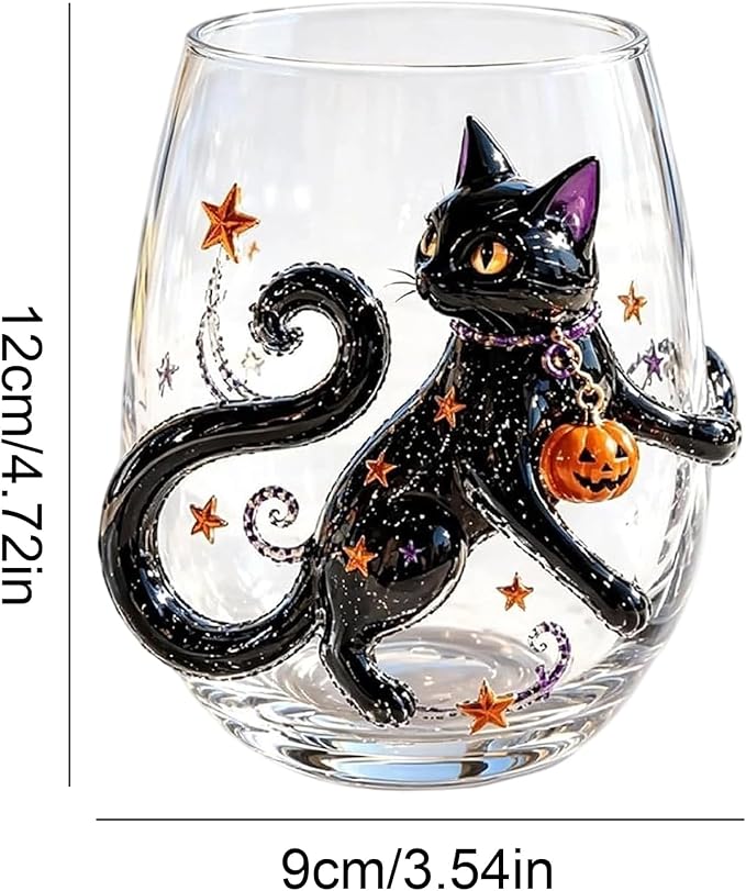3D Halloween Artisan Glassware Collection, Halloween Artisan Glass Cups | - Image 7