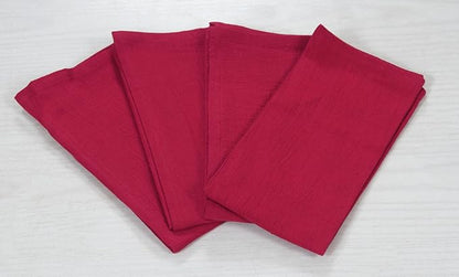 ACCENTHOME Accent Home 100% Cotton Napkins, Delicate Cloth Napkins for Dinners, Parties and Weddings，18 x 18 Inch Set of 12 - Red
