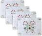 Benson Mills Cork Placemats Set of 4, Thick Cork Place Mats for Kitchen and Dining Tables, Easy Clean Table Mats for Christmas, Winter and Holidays (12" x 16" Rectangular Set of 4, Festive Candy Cane)