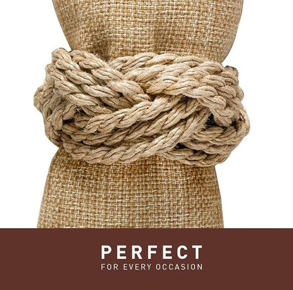 Jute Napkin Rings Set of 4 | Elegant Woven Nautical Napkin Rings | 100% Natural - Image 5