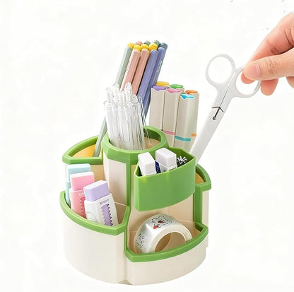 Pencil Holder for Desk Rotating Pen Organizers Green Small Desktop Organizer by Saikvi