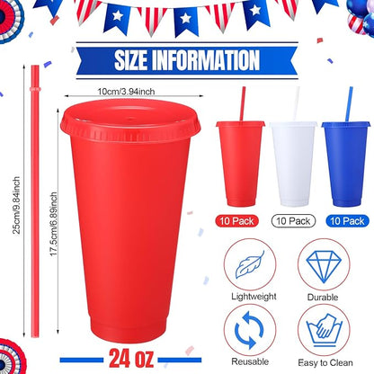 Honeydak 30 Pack Tumbler with Straw and Lid Bulk Cups - Image 4