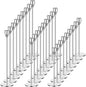 27 Pack Candles Holder, 9 Sets Taper Candlestick Holders Fit 0.75 Inch Thick Pillar Candles, Long Candle Sticks Centerpiece Decor for Home Wedding Dinning Party Anniversary(Silver)