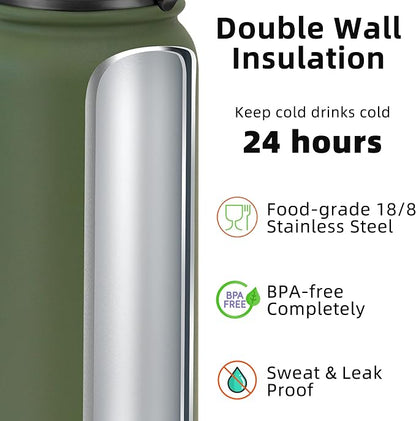 Fanhaw 20 oz Insulated Stainless Steel Water Bottle - Image 3