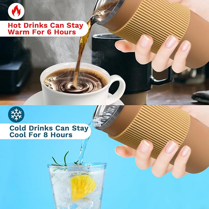 Insulated Travel Coffee Mug, Stainless Steel Coffee Cup - Image 4