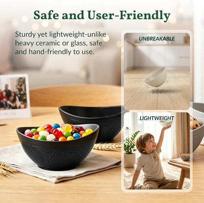 Unbreakable Snack Bowls, Wheat Straw Small Bowls, 10 OZ Plastic Bowls - Image 4