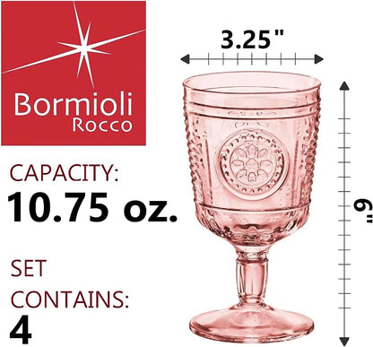 Bormioli Rocco Romantic Set Of 4 Stemware Glasses, 10.75 Oz. Colored Crystal - Image 2