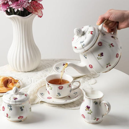 Sweejar 23 Pcs Floral Tea Sets - Image 5