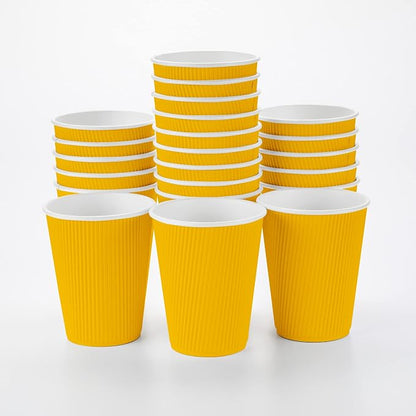 Restaurantware 12 Ounce Ripple Wall Disposable Coffee Cups, 500 Insulated by Restaurantware
