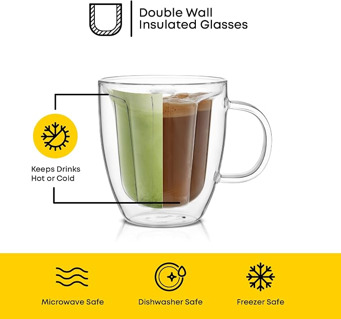 JoyJolt Disney Mickey Mouse 3D Espresso Cups 5.4oz Glass Set of 2 - Image 5