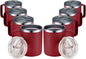 MEWAY 12oz Coffee Mug With Handle 8 Pack Bulk, Stainless Steel Insulated Travel by MEWAY