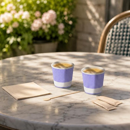 Restaurantware 4 Ounce Ripple Insulated Coffee Cups, 500 Double Wall Corrugated - Image 4