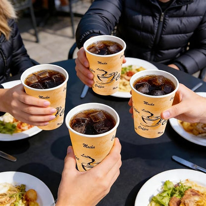 Lamosi 500 Pack 12 oz Coffee Cups, Disposable Paper Cups No Lids | Leakproof - Image 4