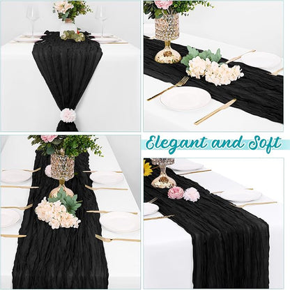 8 Pack Black Cheesecloth Table Runners 20x120 Inch Gauze Table Runner Cheese - Image 4