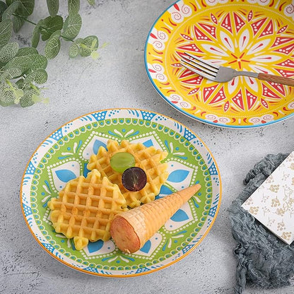 Dinner Plates Set of 6, 8 Inch Scratch Resistant Ceramic Plates, Dishwasher and - Image 8