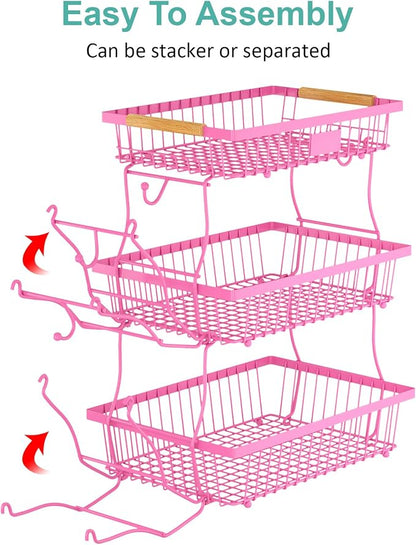 3 Tier Fruit Basket for Kitchen Counter - Image 5