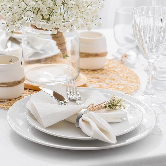 10 Pcs Stainless Steel Napkin Rings Metal Napkin Ring Holders Fall Thanksgiving - Image 6