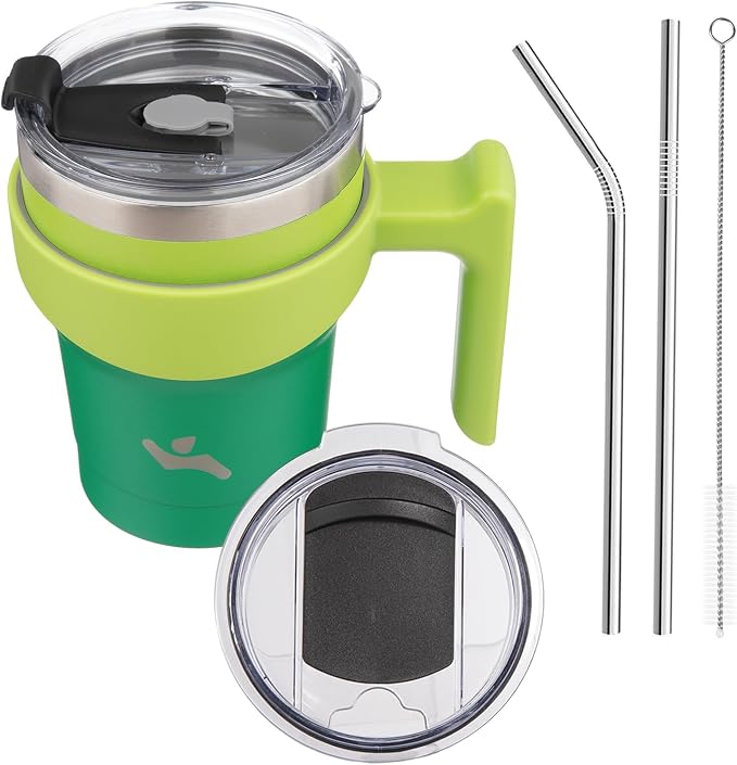 Konokyo 10 oz Tumbler with Handle and Straw, Insulated Travel Mug | Matcha by Konokyo