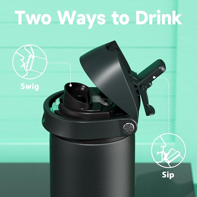 24 oz Insulated Water Bottle for Sports: Meoky Stainless Steel Water Bottle - Image 2