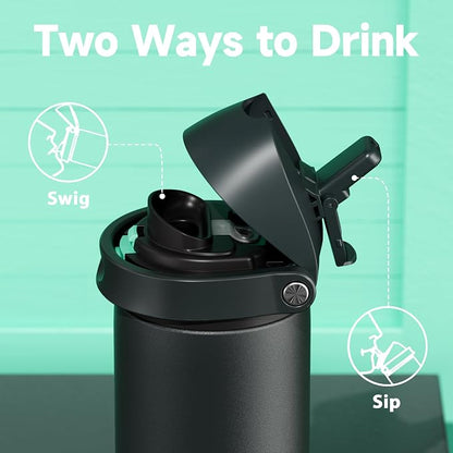 24 oz Insulated Water Bottle for Sports: Meoky Stainless Steel Water Bottle - Image 2