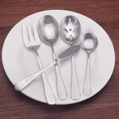 5-Piece 18/0 Stainless Steel Serving Set, sharecook Large Hostess Set - Image 6