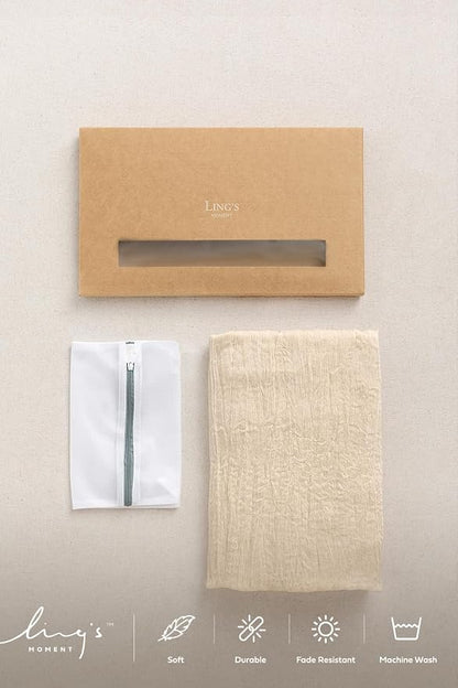 Ling's Moment Ivory Gauze Cheesecloth Table Runner, 14FT | Beige Sheer Cheese - Image 8