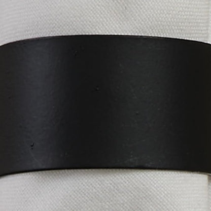 Black Cuff Napkin Ring Set of 4, Matte Metal | 1" x 2" | Metal | Minimalist - Image 3