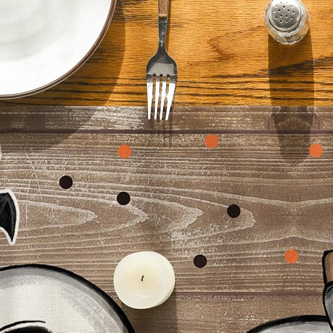 Artoid Mode 210 GSM Halloween Table Runner 13x72 Inch Home Party Decor | - Image 7