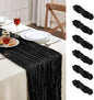 AGIRL 6 Pack Black Cheesecloth Table Runner 10FT Boho Gauze Home Decor | Rustic by AGIRL