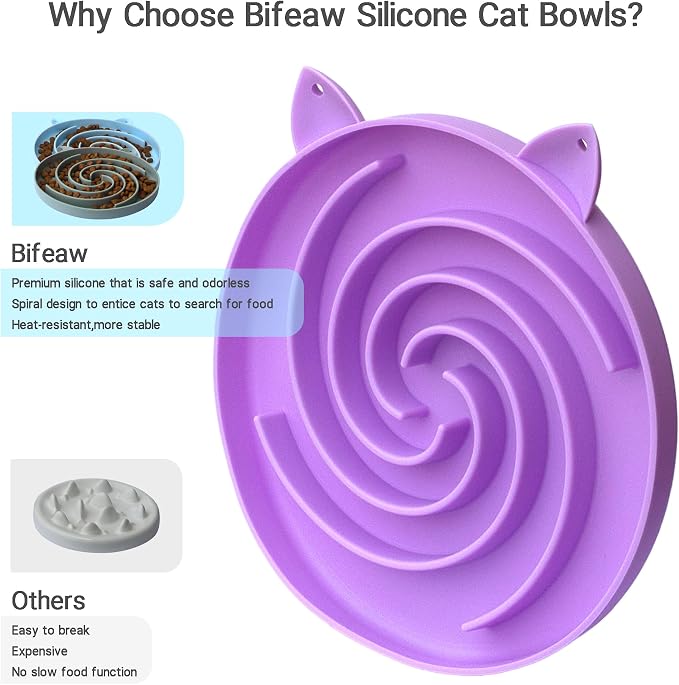 Bifeaw Slow Feeder Cat Bowl - Image 2