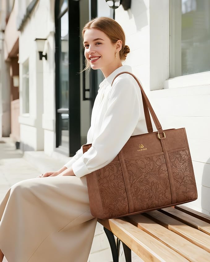 LOVEVOOK Lunch Bag for Women, Work Laptop Tote Bag - Image 2