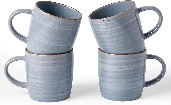 famiware Coffee Mugs Set of 4, Meteor 13 oz Ceramic Mug Cup Set by Famiware