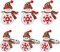 Christmas Snowman Napkin Rings Set of 6, Napkin Buckles, Napkin Rings Holder for Xmas, Thanksgiving, Dinner Party Table Decoration (Snowman-Silver)
